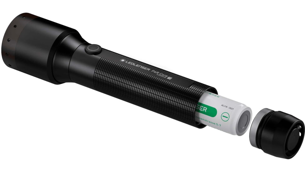 LED Lenser P6R Core Flashlight, Li-ion 3.7V, Black, 880516