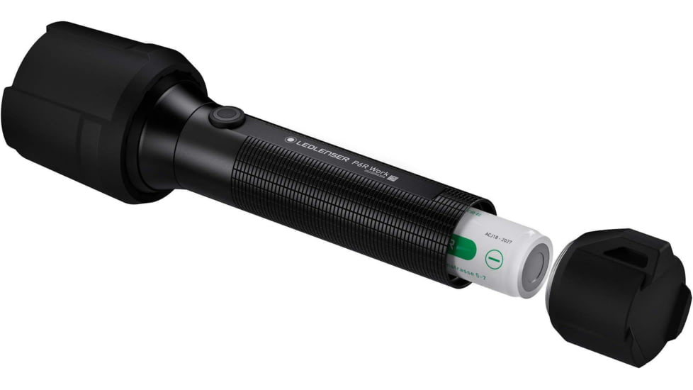 LED Lenser P6R Work Flashlight, Li-ion 3.63V, Black, 880529