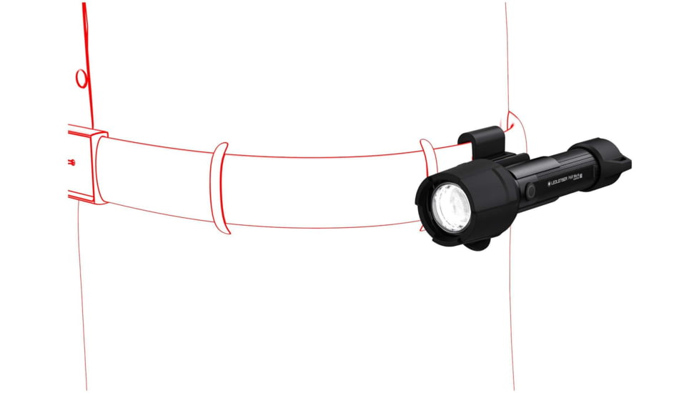 LED Lenser P6R Work Flashlight, Li-ion 3.63V, Black, 880529