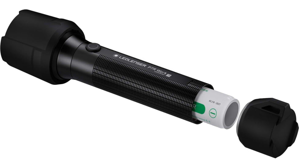 LED Lenser P7R Work Flashlight, Li-ion 3.7V, Black, 880530