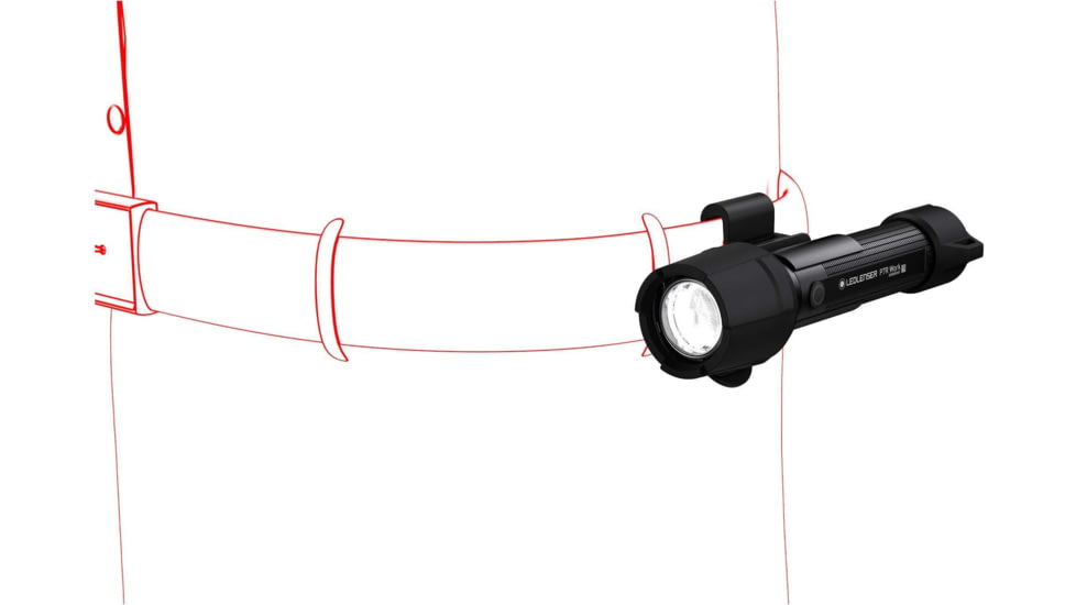 LED Lenser P7R Work Flashlight, Li-ion 3.7V, Black, 880530