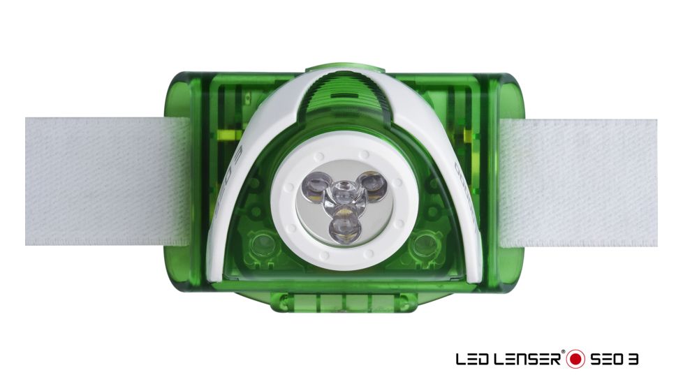 LED Lenser SEO3 Headlamp, Green 880126