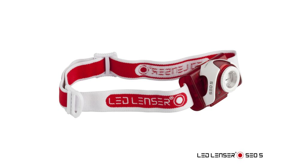 LED Lenser SEO5 Haedlamp, Red 880130