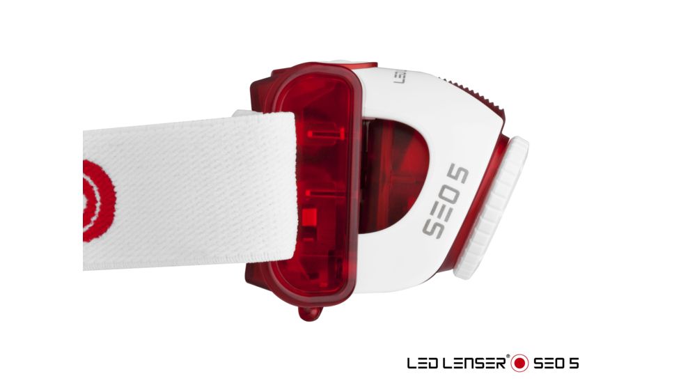 LED Lenser SEO5 Haedlamp, Red 880130
