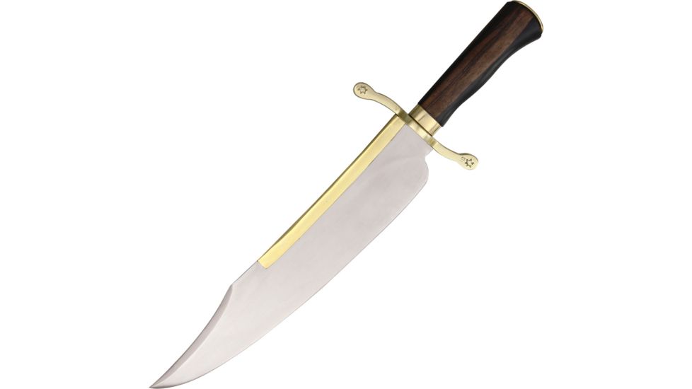 Legacy Arms Musso Bowie Fixed Blade Knife, SS PE Blade, Brown hardwood handle IP201