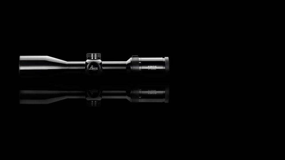 Leica 2-12x50i Fortis Glossy Riflescope, 30mm Tube, Second Focal Plane, L-4a, Black, 50062