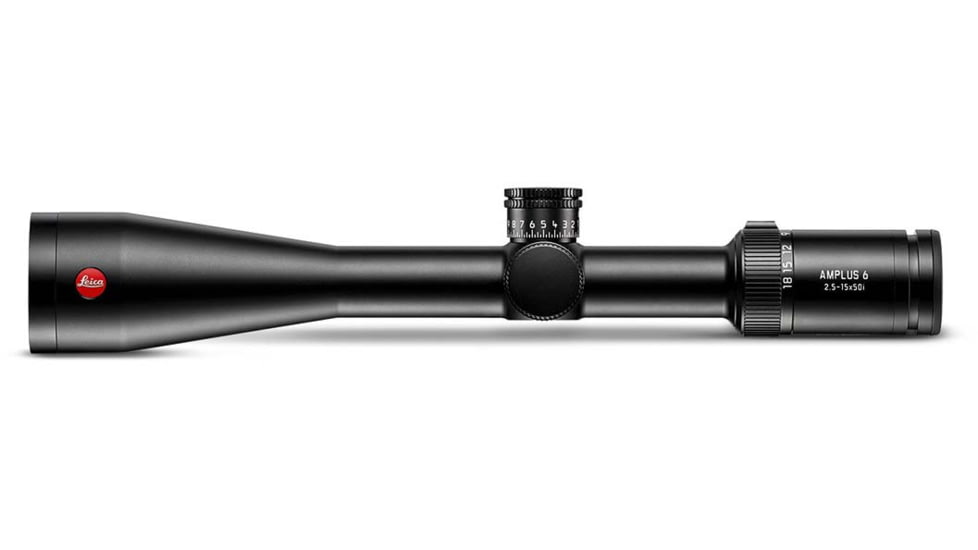Leica Amplus 6 Rifle Scope, 2.5-15x50mm, 30mm Tube, Second Focal Plane, Ballistic BDC MOA Reticle, Black, 50312