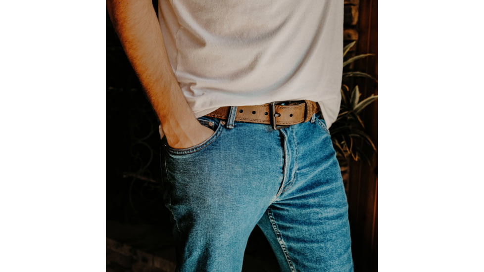 Lejon El Dorado Leather Belt - Mens, Brown, 40, VA-65592-40