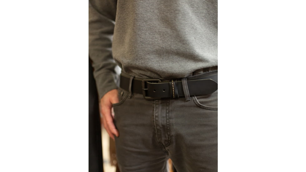 Lejon Ranchero Leather Belt - Mens, Black, 36, VA-80071-36
