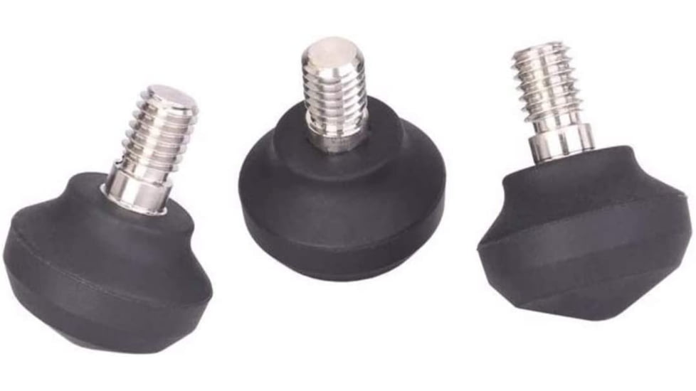 Leofoto LF/LS Rubber Feet for Tripods Set of 3 - LF-16, Black, LF-16