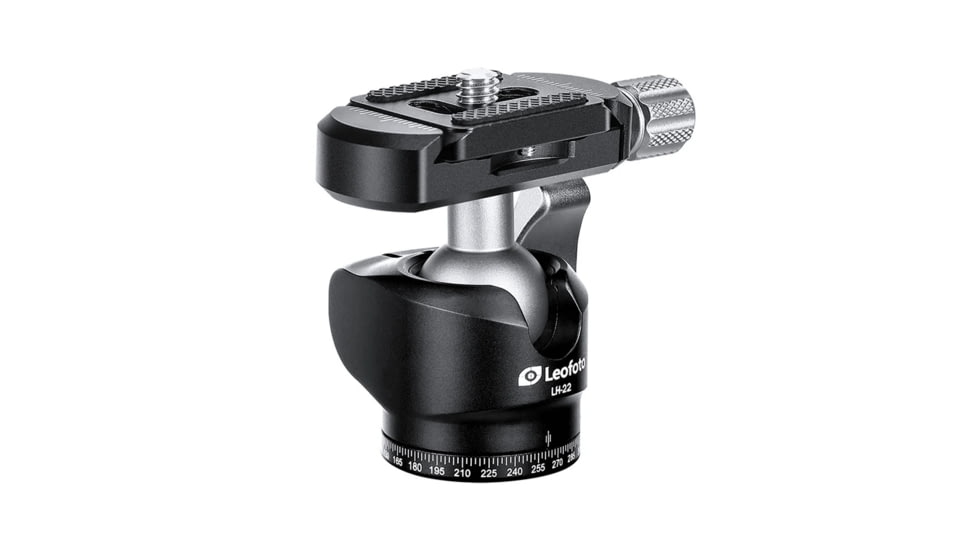 Leofoto LH-22 Mini Ball Head &amp; QR Plate - 1/4, Arca, Black, LH-22