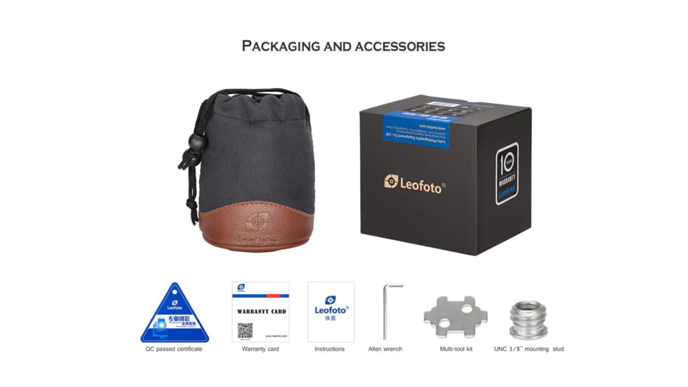 Leofoto LH-25 Mini Ball Head &amp; QR Plate - Arca Compatible, Black, LH-25