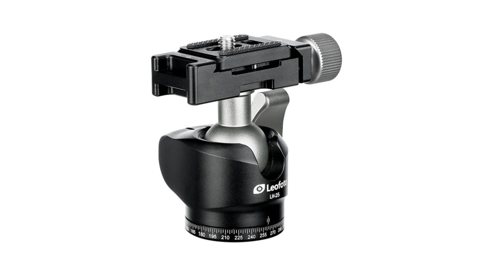 Leofoto LH-25 Mini Ball Head &amp; QR Plate - Arca Compatible, Black, LH-25
