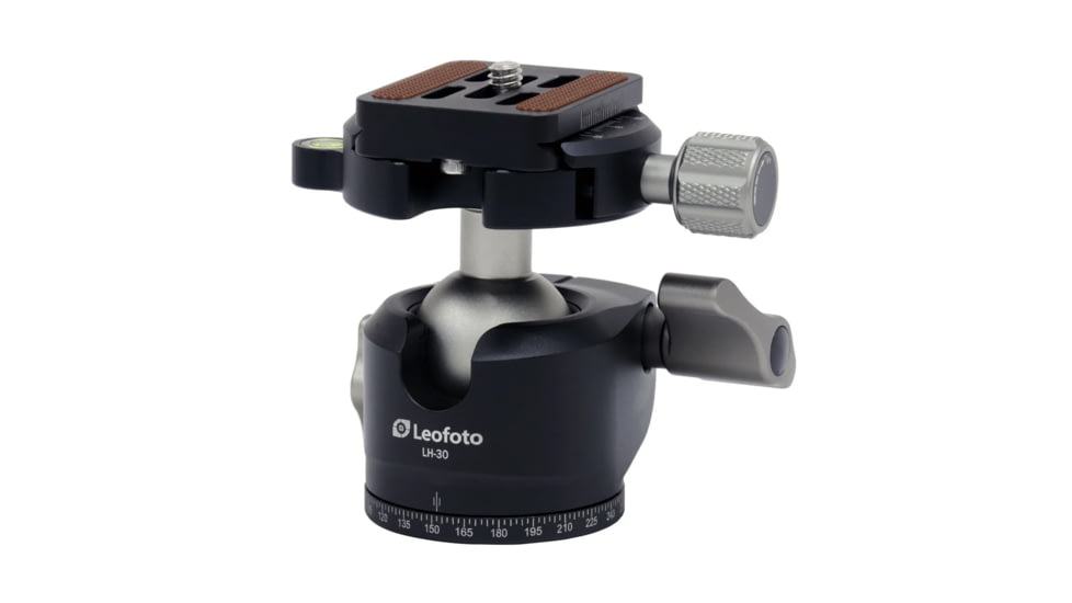 Leofoto LH-30 Low Profile Ball Head &amp; QR Plate. Arca, Black, LH-30