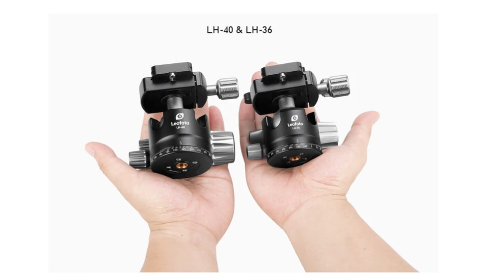 Leofoto LH-36 Low Profile Ball Head &amp; QR Plate, Arca, Black, LH-36