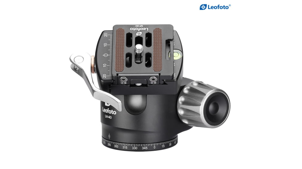 Leofoto LH-40LR Ball Head w/ Lever Release Clamp, Arca, Black, LH-40LR