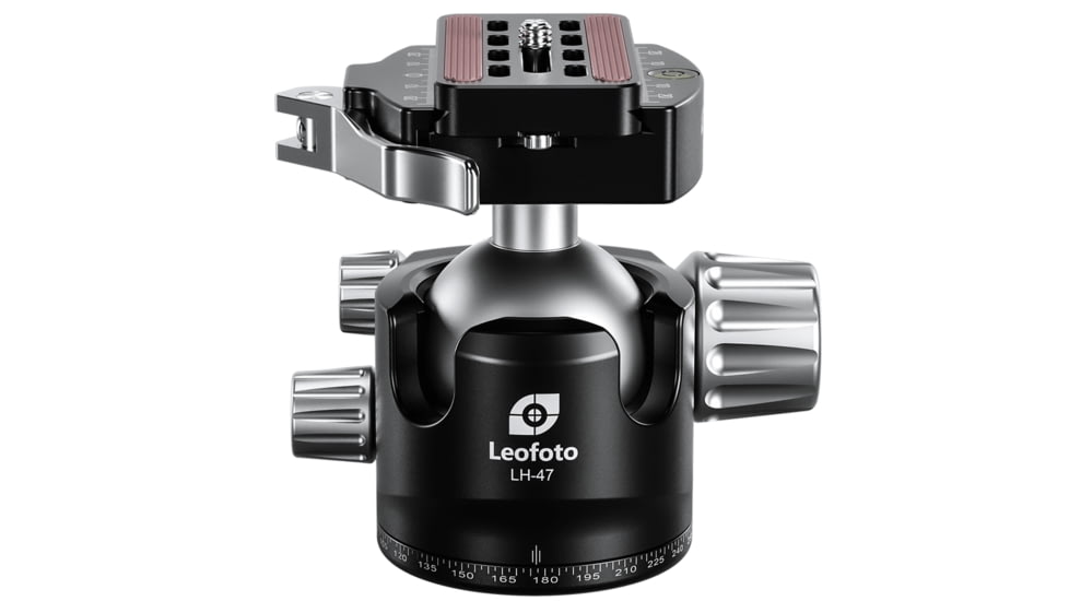 Leofoto LH-47LR Ball Head w/ Lever Release Clamp, Arca, Black, LH-47LR