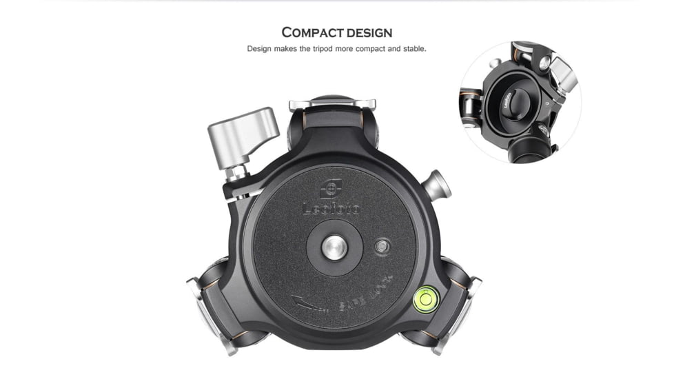 Leofoto LM-403C X Version Tripod w/ 75mm Bowl/Platform, Black, LM-403CX