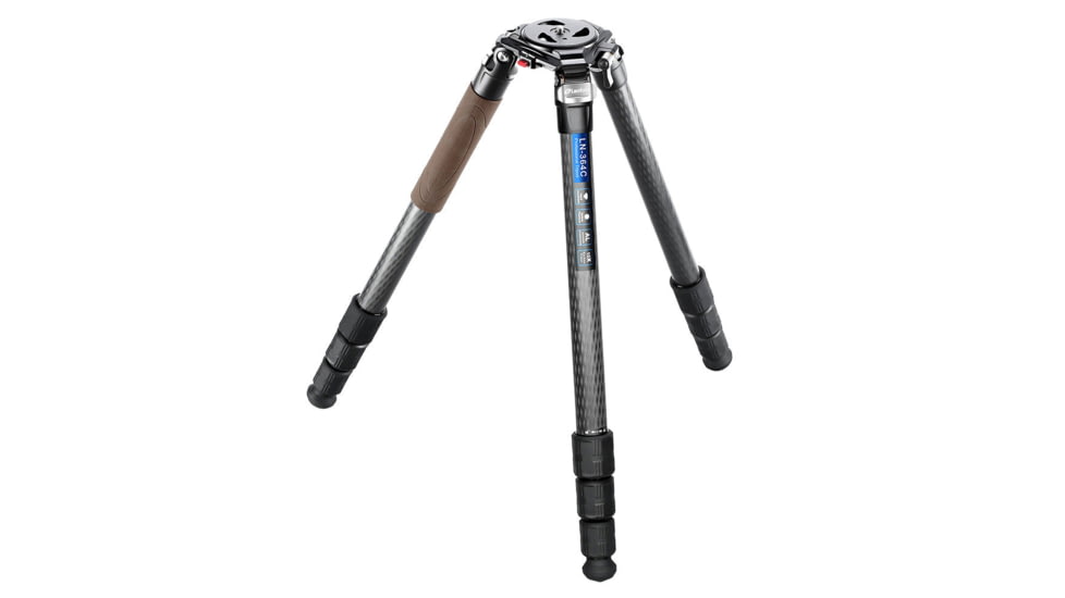 Leofoto LN-364C Heavy Duty Tripod w/ 75mm Video Bowl/Platform &amp; Bag, Black, LN-364C