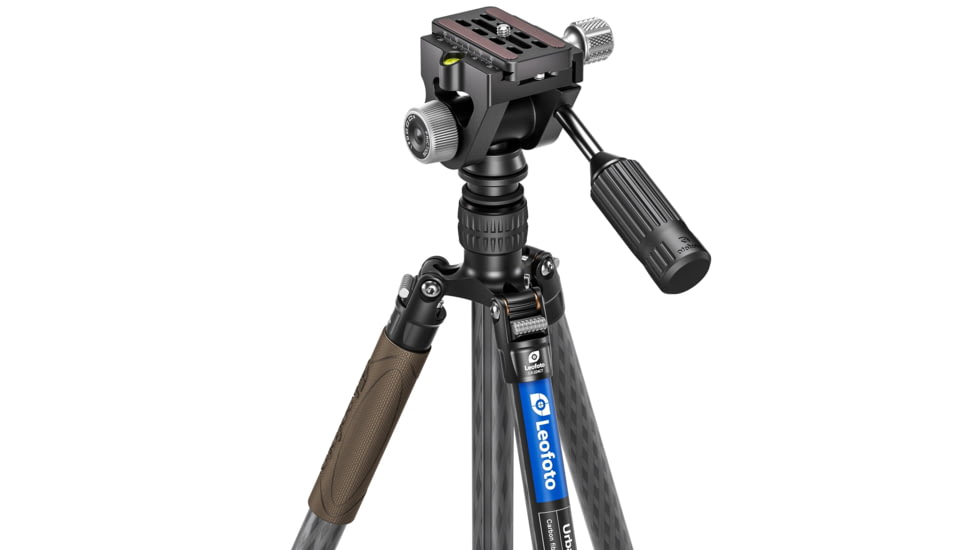 Leofoto LX-224CT/SW-02 Reversible Travel Tripod for Binoculars w/ 2-Way Pan Head Kit, Black, LX-224CT+SW-02