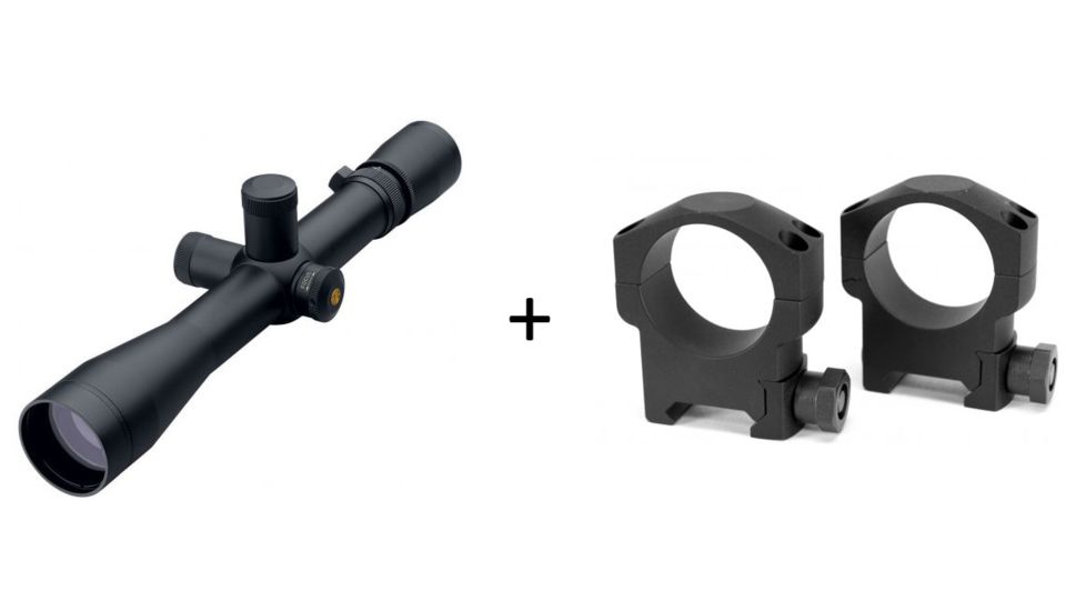 Leupold Mark 4 4.5-14x40mm LR/T Target Rifle Scope, Mil Dot Reticle,Matte Black 56130 w/ Leupold Mark 4 Rifle Scope Rings, 30mm,Medium, Matte Black, Aluminum 57398