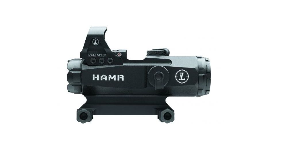 Demo,Leupold Mark 4 HAMR 4x24 Rifle Scope, Matte Black, Illum CM-R2 Reticle w/ 3.5 MOA DeltaPoint Reflex Site 114488