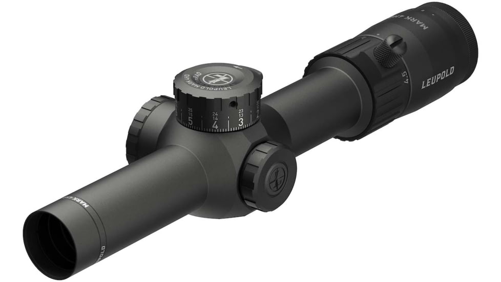 Leupold Mark 4HD 1-4.5x24 Rifle Scope, 30mm Tube, Second Focal Plane, Illum. FireDot TMR, Black, Small, 183316