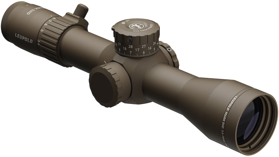 Leupold Mark 5HD 3.6-18x44 Rifle Scope, 35mm Tube, First Focal Plane, Tremor 3, FDE, Small, 185067