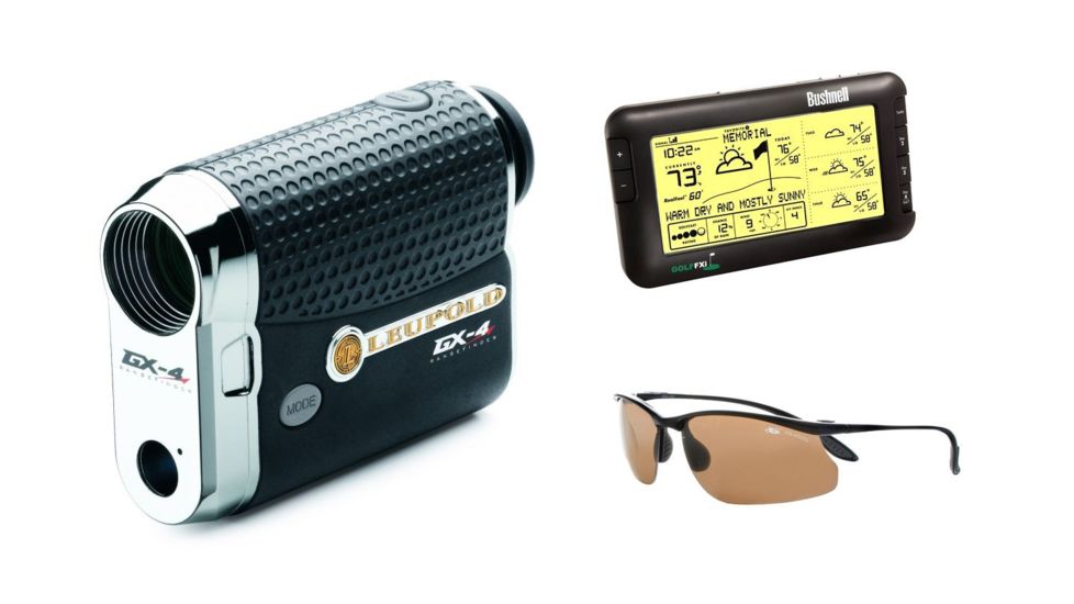 Golfer's Dream Combo - Leupold GX-4 Laser Rangefinder w/TGR, Smart Key &amp; Club Selector, Bushnell 7-Day Wireless Golf Weather Forecaster, Bolle Action Kicker Golf Sunglasses
