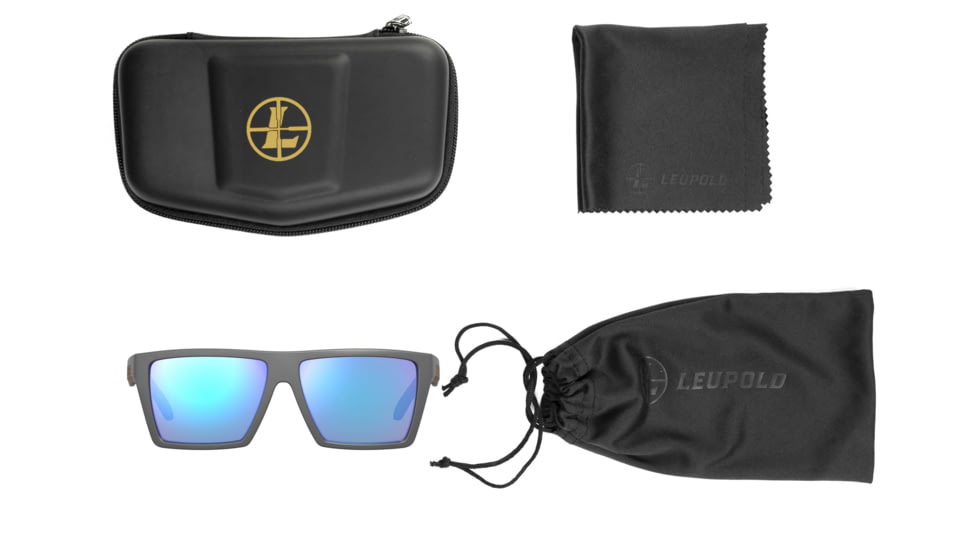 Leupold Refuge Performance Eyewear, Matte Grey Frame, Blue Mirror Lens, Universal, 181279