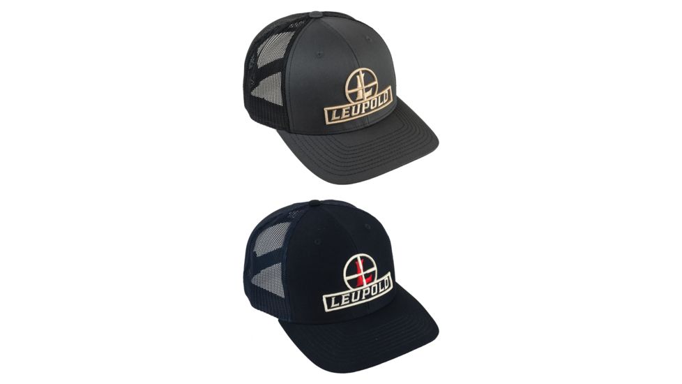 Leupold Reticle Trucker Flat Bill Hat - Mens, Gray, Navy