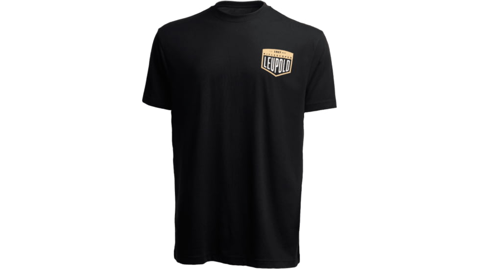 Leupold Riflescopes Badge Graphic T-Shirt, Large, Black, 186507