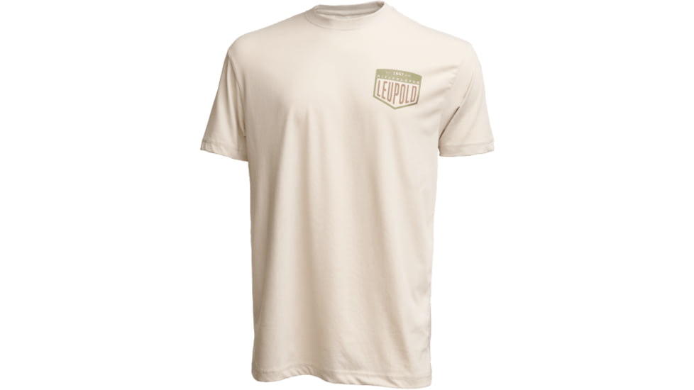 Leupold Riflescopes Badge Graphic T-Shirt, 2XL, Sand, 186513