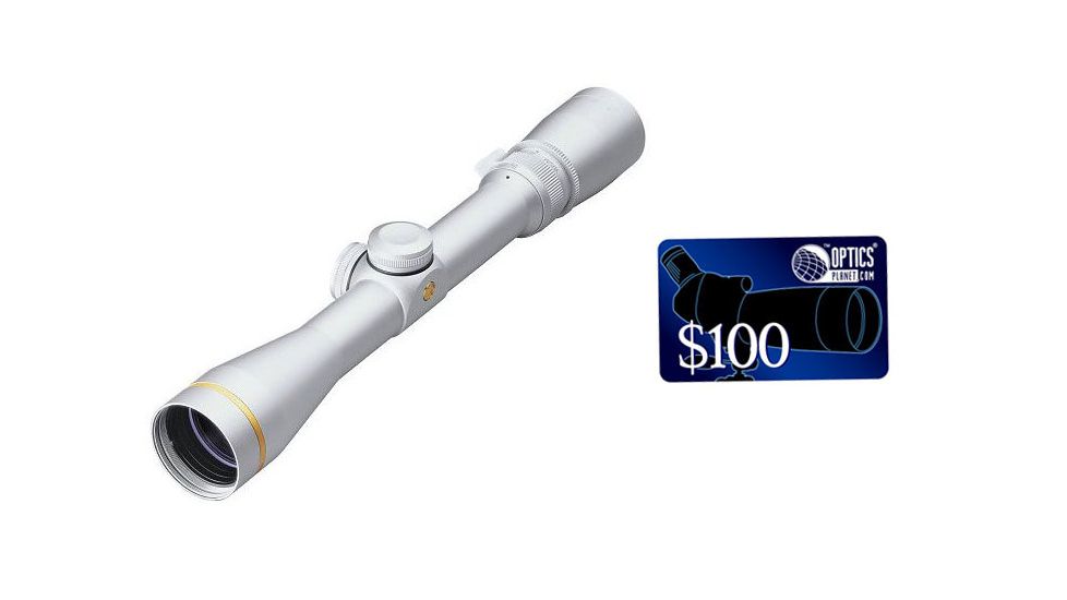 Leupold VX-3 2.5-8x36mm Rifle Scope Silver and Duplex Reticle, FREE 100 OpticsPlanet E-Gift Certificate