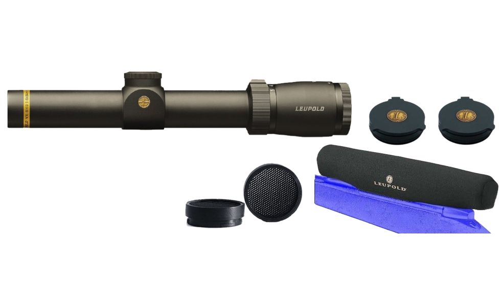 Leupold VX-5HD 1-5x24mm CDS-ZL2 Matte FireDot Duplex 172367 w/ Objective and Eyepiece Cover &amp; Anti-Reflective Device &amp; Scope Cover, 172367-KIT1