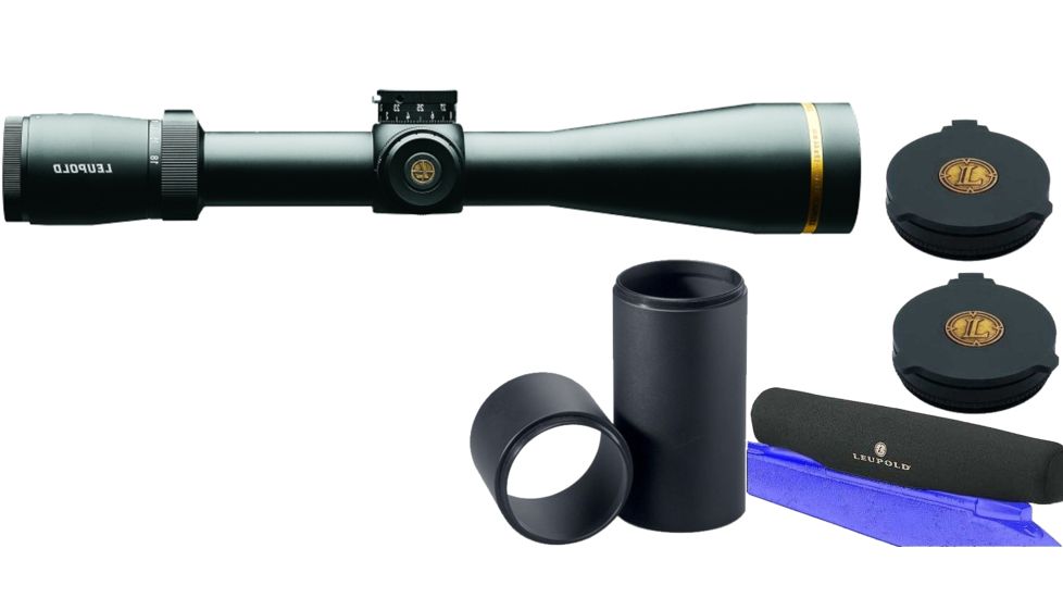 Leupold VX-6HD 3-18x44mm CDS-ZL2 Side Focus Rifle Scope, 30mm, T-MOA, Matte Black, w/ Objective and Eyepiece Cover &amp; 3in Sunshade &amp; Scope Cover