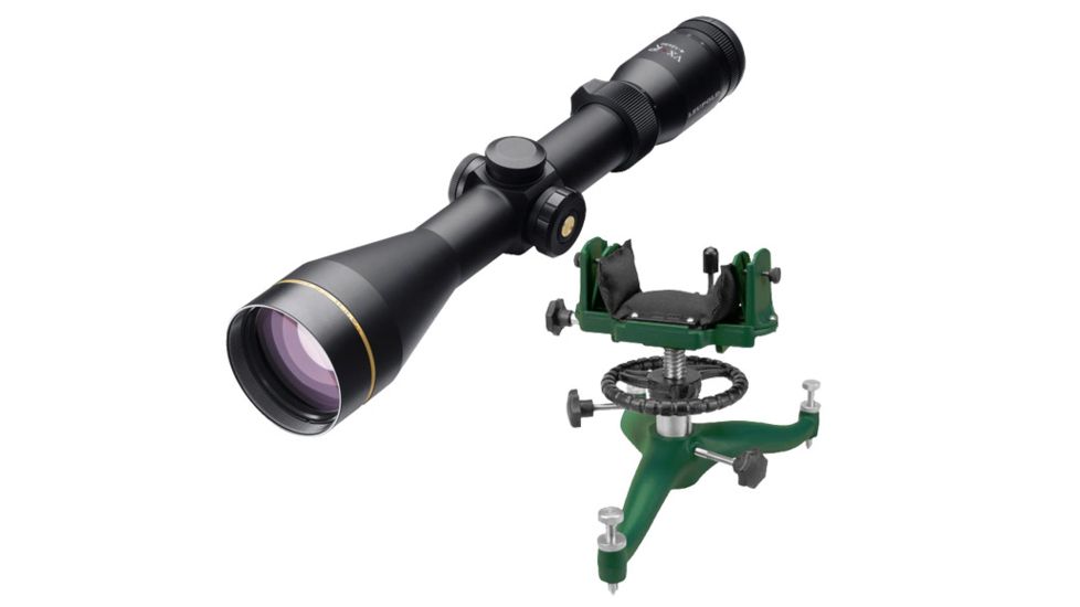 Exclusive Shooting Kit - Leupold 4-12x50mm VX-R Firedot Duplex Rifle Scope and Caldwell Competition Shooting Rest