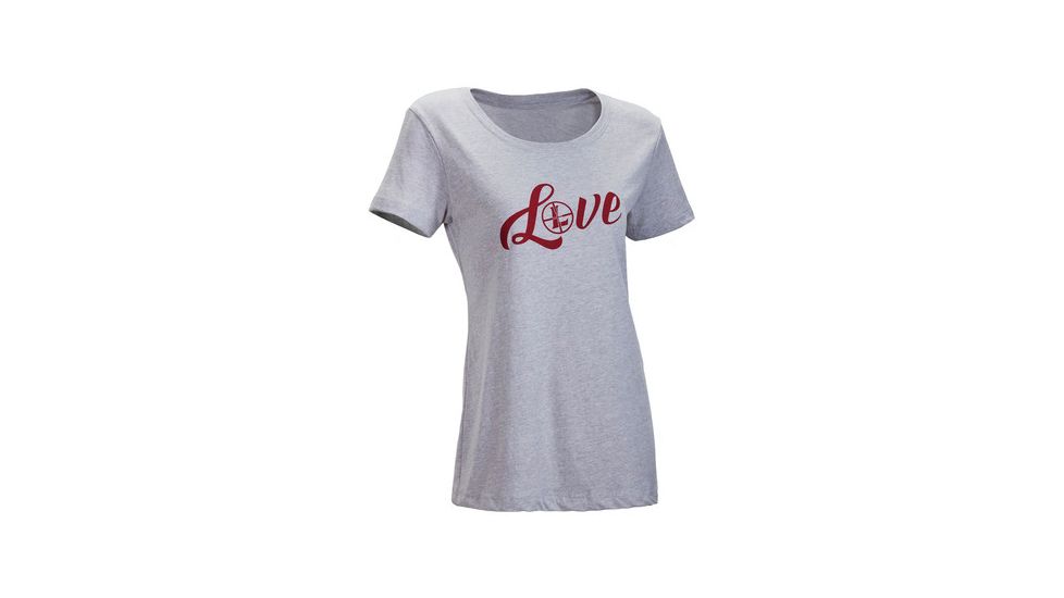 Leupold W's SS LOVE Scoop neck Tee, Grey Heather, Small, 170554