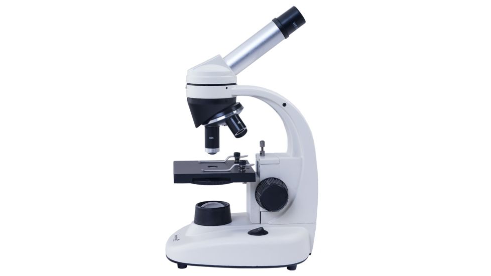 Levenhuk 1280x NG Microscope, White 24617, with Levenhuk See All Prepared Slides Set