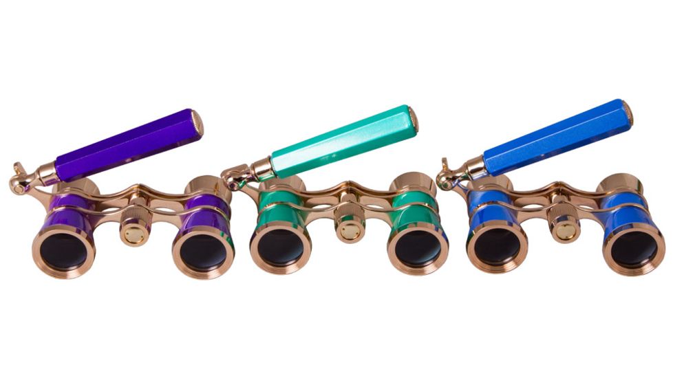 Levenhuk Broadway 325L Lorgnette Opera Glasses, Amethyst, Small, NSN N, 70873