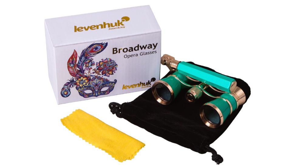 Levenhuk Broadway 325L Lorgnette Opera Glasses, Lime, Small, NSN N, 70875