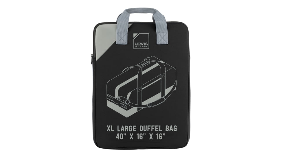 Lewis N. Clark 40in Heavy-Duty Duffel with Neoprene Gear Bag, Black, 9040BLK