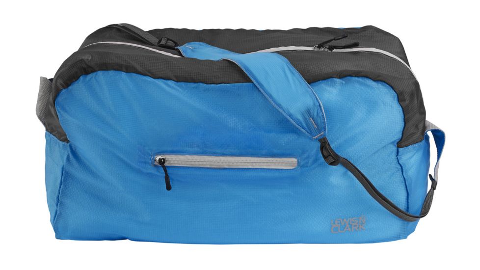 Lewis N Clark ElectroLight Lightweight Duffel Bag,5x17x9in,Bright Blue/Charcoal 1103BLU