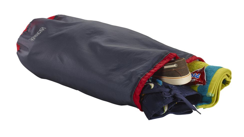 Lewis N Clark ElectroLight Stuff Sack,10x22in,Charcoal/Red 1110CRED