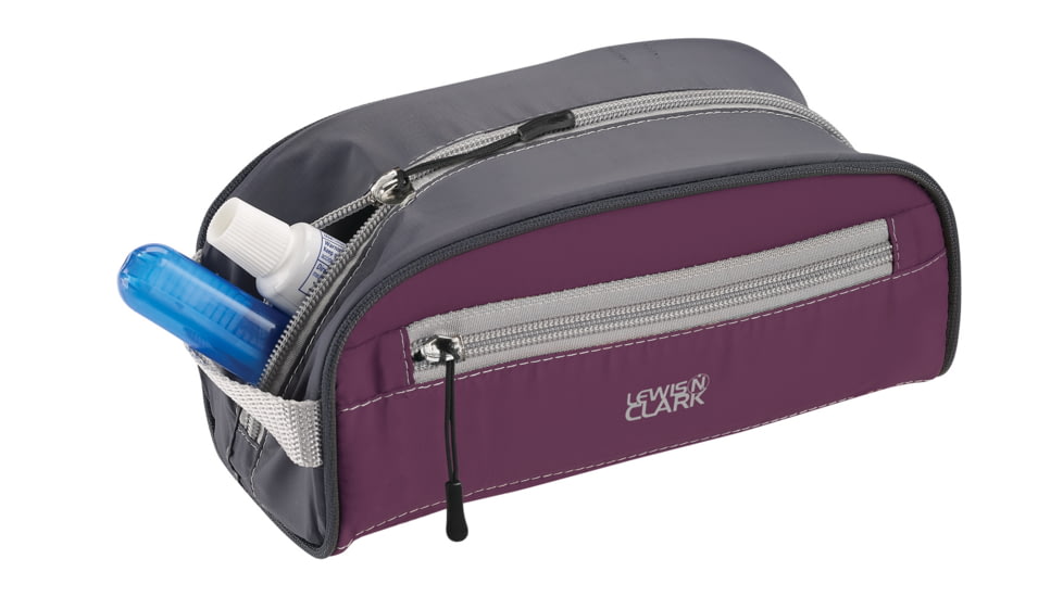 Lewis N Clark FeatherLight Toiletry Bag, Medium, Plum 1831PLM