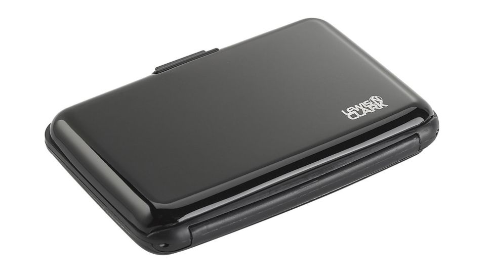 Lewis N Clark RFID Aluminum Wallet, Black 1201BLK
