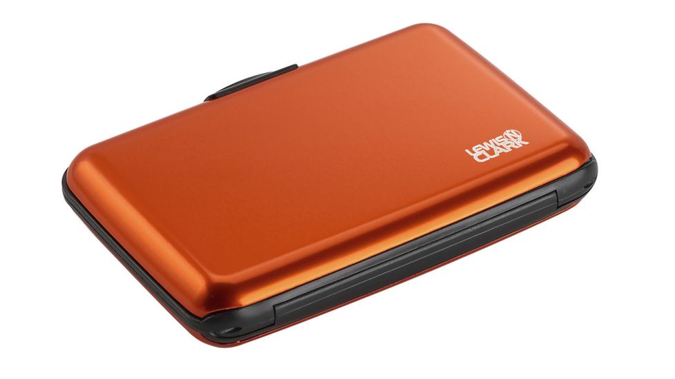 Lewis N Clark RFID Aluminum Wallet, Orange 1201ONG