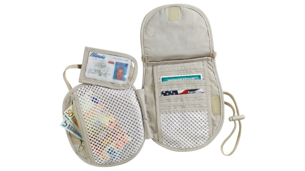 Lewis N Clark Sidecar Neck Stash, Tan 1253