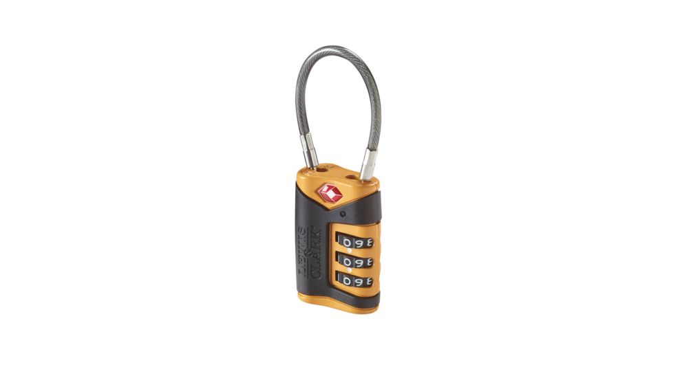 Lewis N Clark Travel Sentry Cable Luggage Lock,Orange/Black TSA40ONG