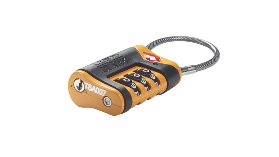 Lewis N Clark Travel Sentry Cable Luggage Lock,Orange/Black TSA40ONG